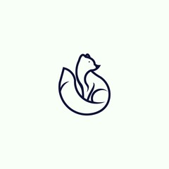 fox logo design vector illustration