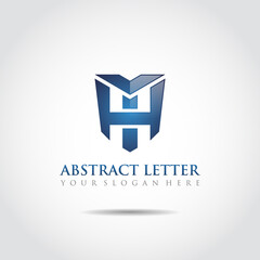 Abstract Letter TH Logo template. Robot style concept. Vector Illustrator eps. 10 © Junardi