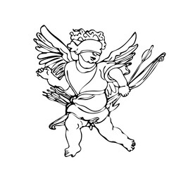 Angel or cupid little child. Valentine s day symbol. Valentine s Day.