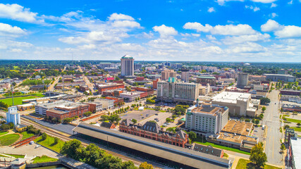 Montgomery, Alabama, USA Downtown Drone Skyline Aerial