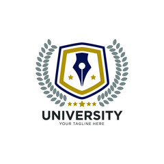University college school logo template 