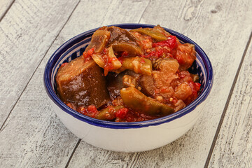 Caucasian vegan cuisine - ajapsandali with vegetables