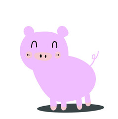 Obraz na płótnie Canvas Illustration of cute pretty pig.