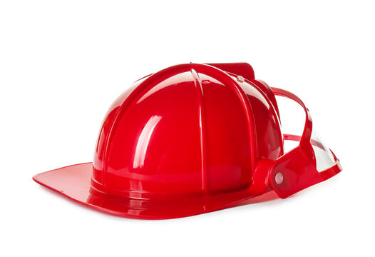 Fireman helmet on white background