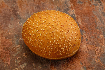 Burger bun with sesame seeds