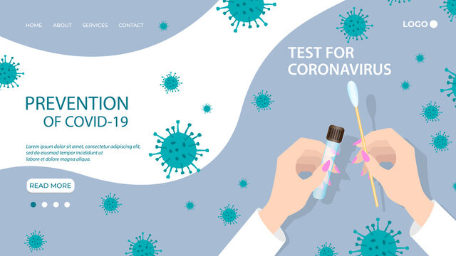 Testing for coronavirus.Call for compliance with security measures in the context of the epidemic.Protection against coronavirus and flu.The template of the landing page.