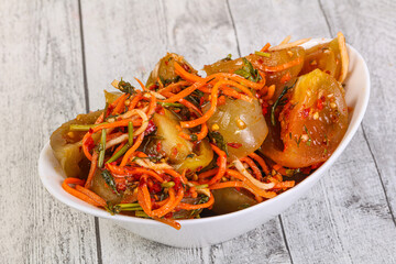 Pickled green tomato with korean carrot