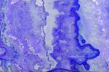 Foto auf Acrylglas Kristalle Cyan und blauer Achat feine Textur Nahaufnahme