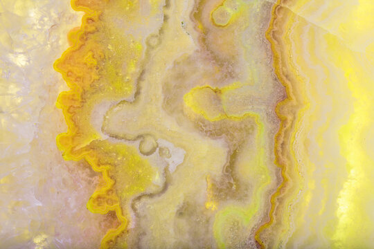 Yellow And Gold Agate Fine Texture Macro