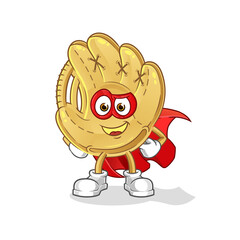 baseball glove heroes vector. cartoon character