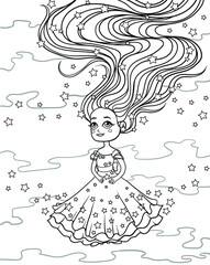 little princess and the starry sky