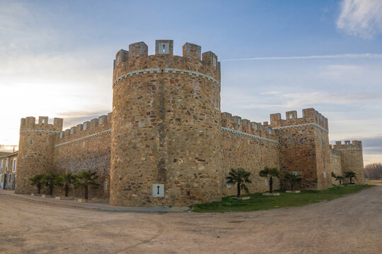 Ancient medieval castle of Alija del Infantado. Province of Leon. Spain 