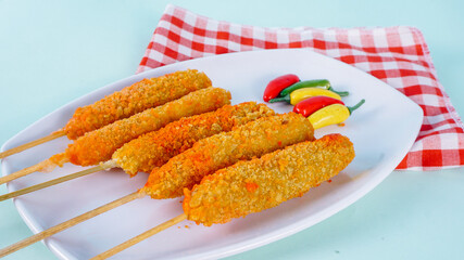 Chicken Sempol, indonesian food. Sempol is a type food made from tapioca flour