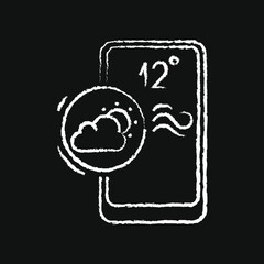 chalk icon, mobile application icon, forecaster, weather forecast