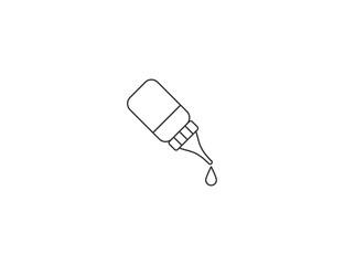 Eye drops, medicine icon. Vector illustration, flat.