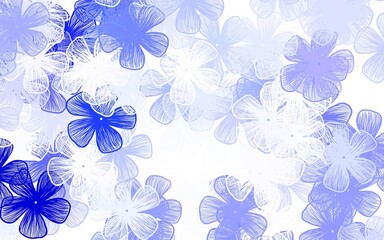 Fototapeta na wymiar Light Purple vector doodle texture with flowers