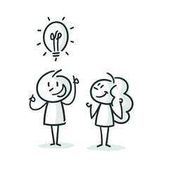 stick figures: man with an idea (no. 9)