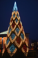 christmas tree in the city of Vilnius