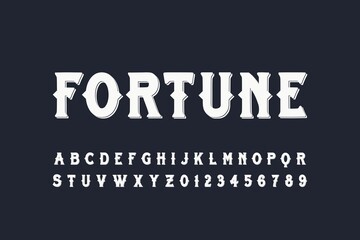 alphabet vintage font, typeface design, black style background