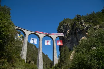 Wall murals Landwasser Viaduct Landwasser viaduct