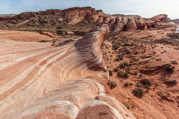 The view at Fire Wave in Valley of fire State Park, Nevada, USA