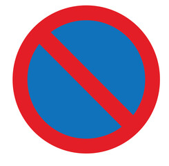 No waiting sign and symbol