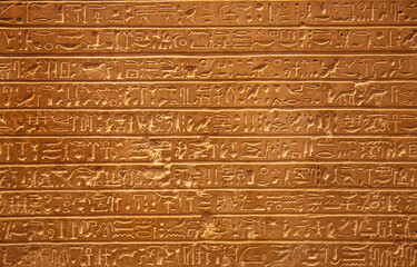 Hieroglyphs on the wall