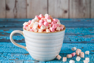 Colorful mini marshmallows