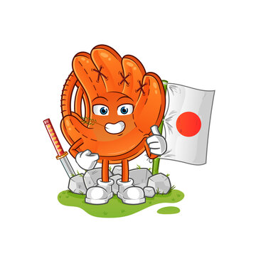 recommend clip art: baseball glove japanese vector. cartoon character