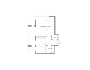 2d floor plan. Black white floor plan. Floor plan. Home space. Plan for real estate.  Blueprint. Floor plan for marketing.