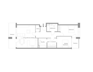 2d floor plan. Black white floor plan. Floor plan. Home space. Plan for real estate.  Blueprint. Floor plan for marketing.