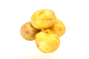 Young small seasonal potato heap