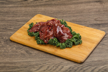 Raw chicken liver for cooking