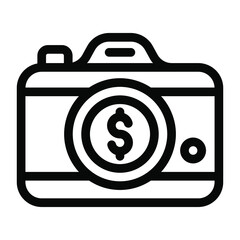 Expensive camera glyph editable icon 

