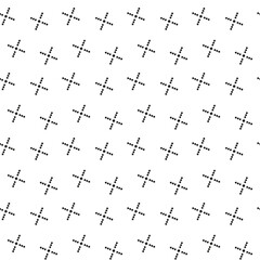 Diagonal tile of seamless of pattern vector. Design cross white on black background. Abstract of textured structure pattern on white background eps10