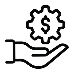 
Financial development glyph editable icon 
