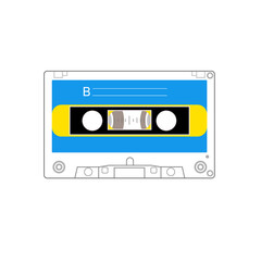 Colorful old styled cassette, side A , side B