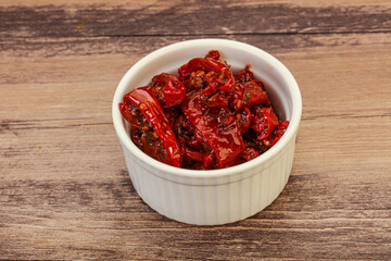 Dried tomato with olive oil