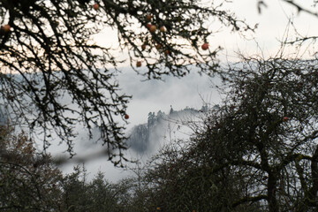 Nebelige Landschaft