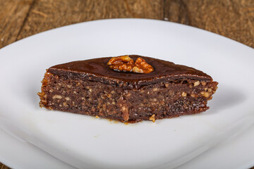 Turkish delight baklava with honey