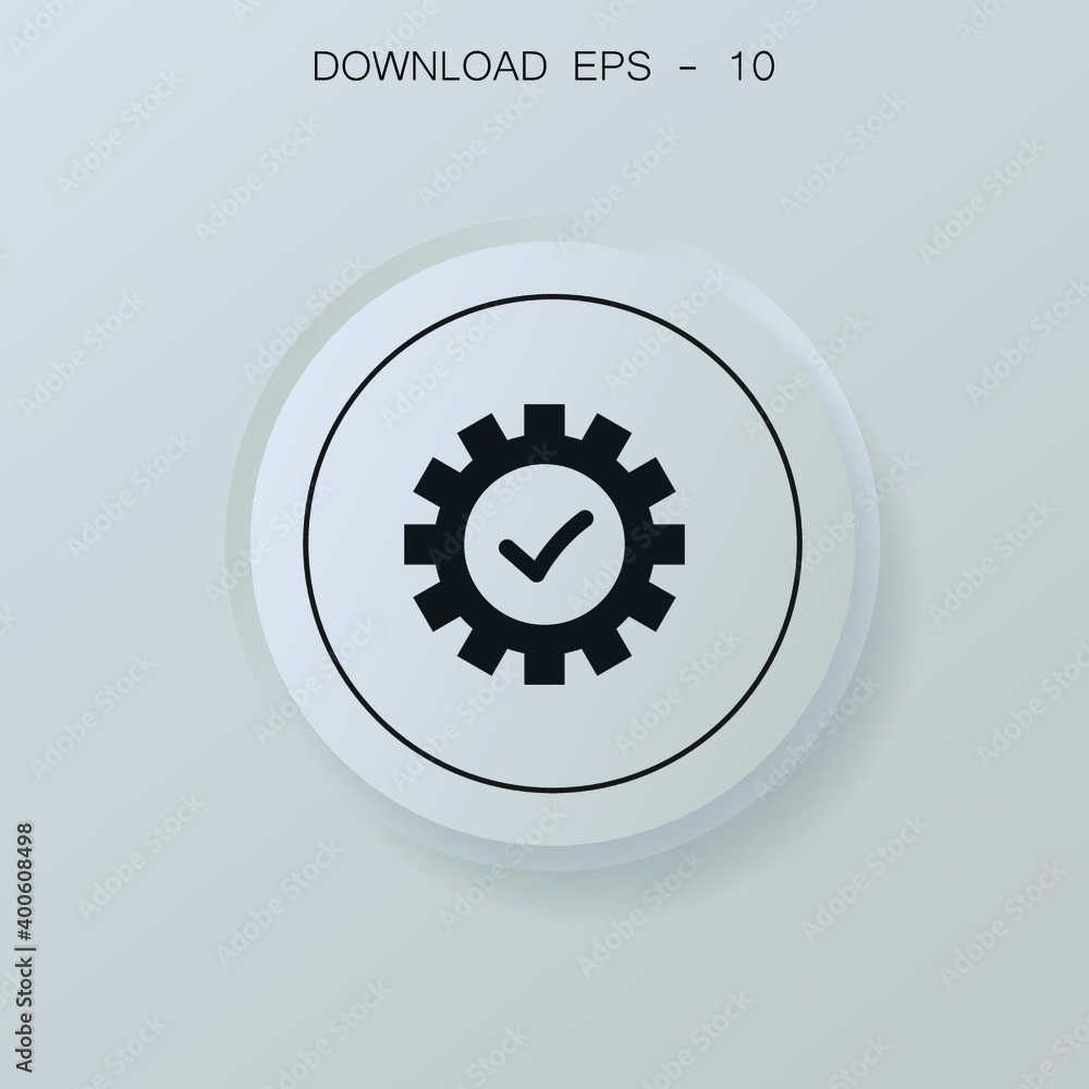 Poster execution icon in circle. execution vector flat symbol on grey background.