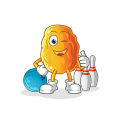 Yellow date play bowling illustration. character vector