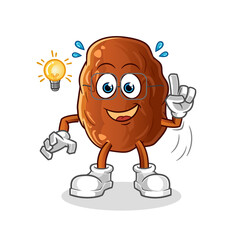 date fruit got an idea illustration. character vector