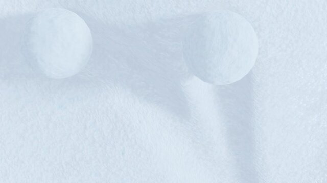 rolling snowballs top view


