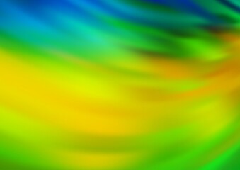 Dark Blue, Yellow vector blurred shine abstract background.