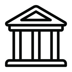 
Bank building glyph icon 
