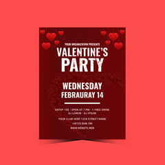 Valentine Day Party Flyer for an invitation with love