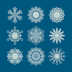 Snowflakes set