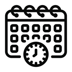 
Timetable trendy glyph icon 
