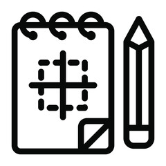 
Sketching editable glyph icon 
